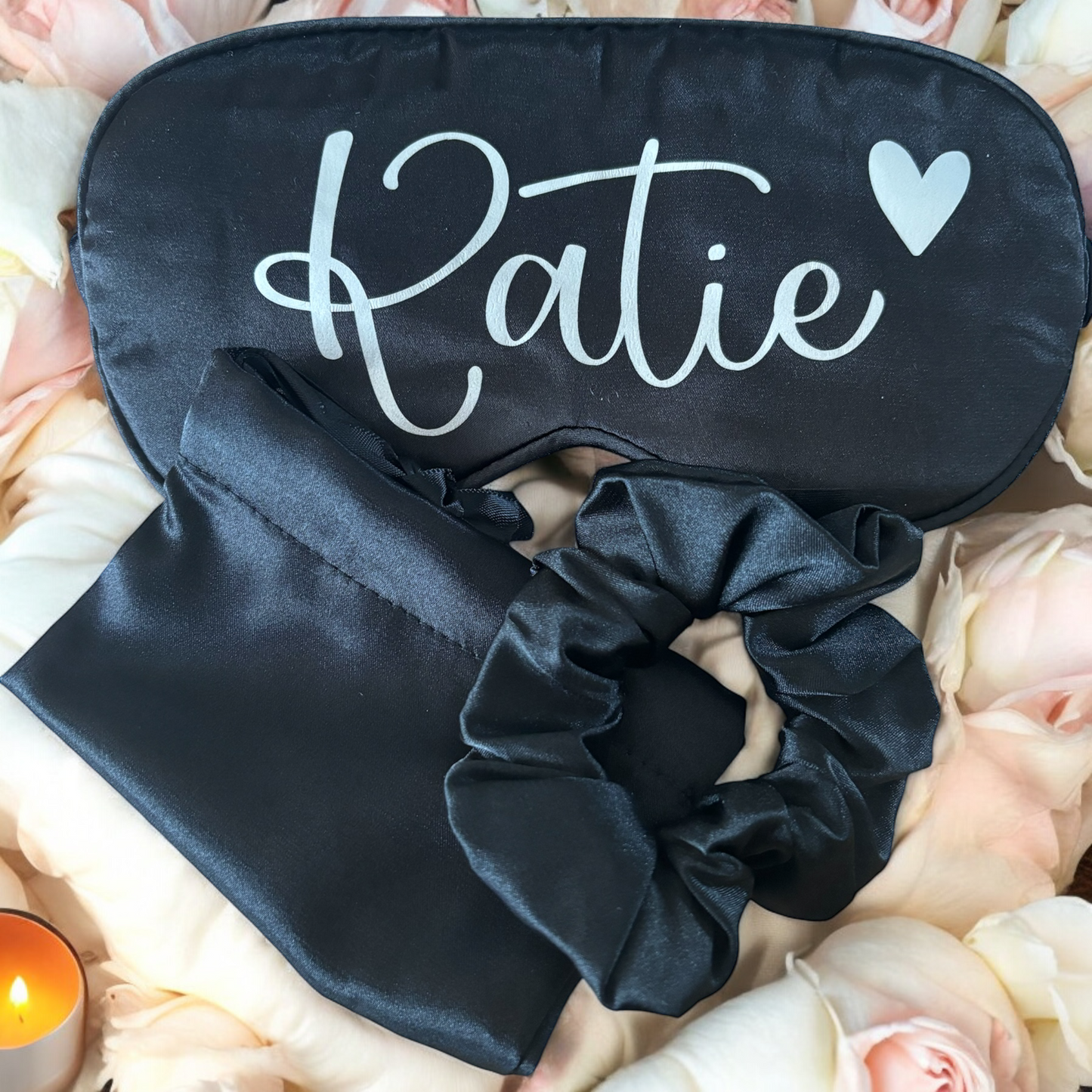 Name Satin Eye Mask Set