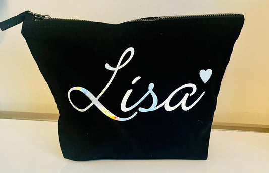 Personalised Scroll Design Make up Bag