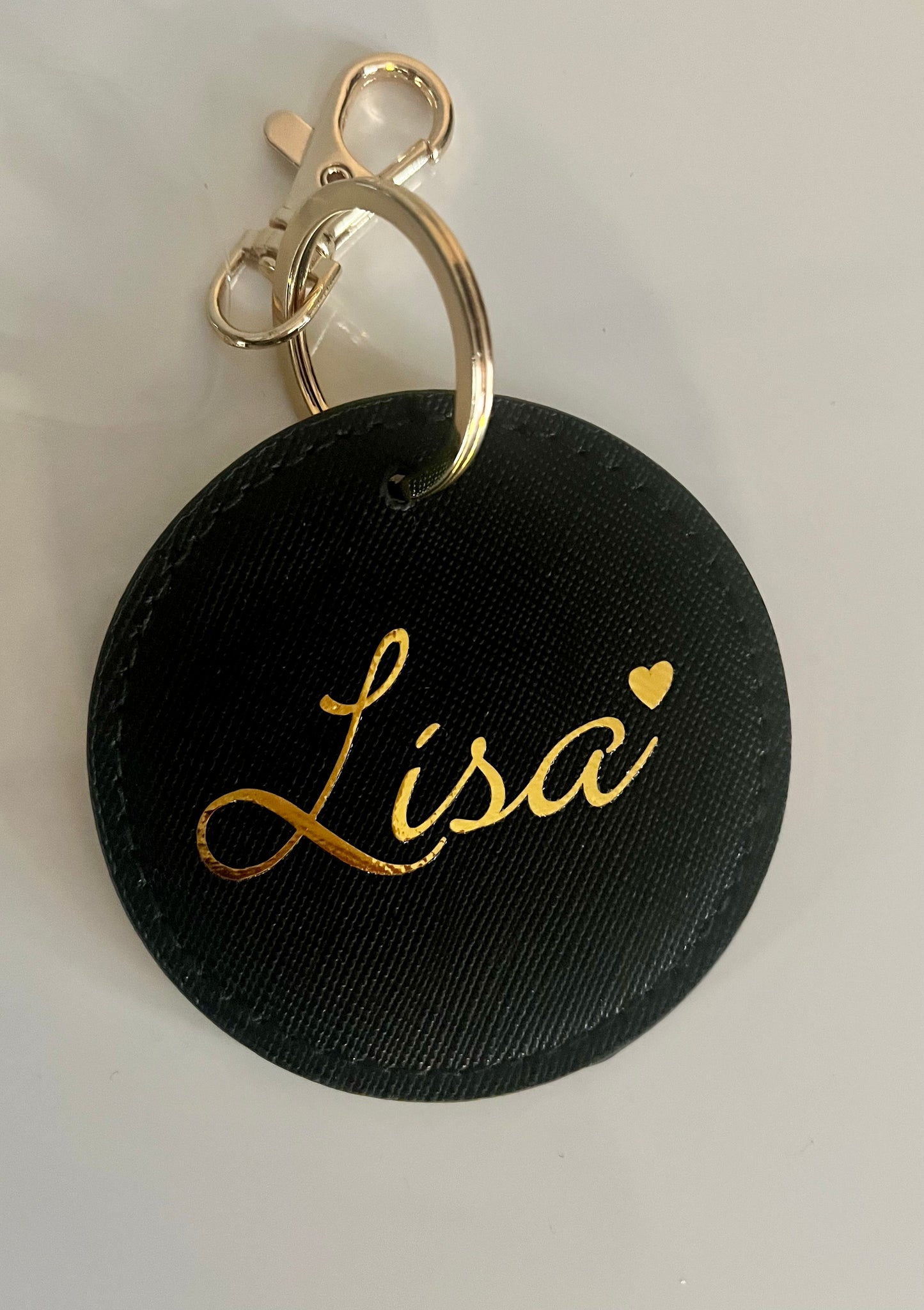 Personalised Scroll Circle Keyclip