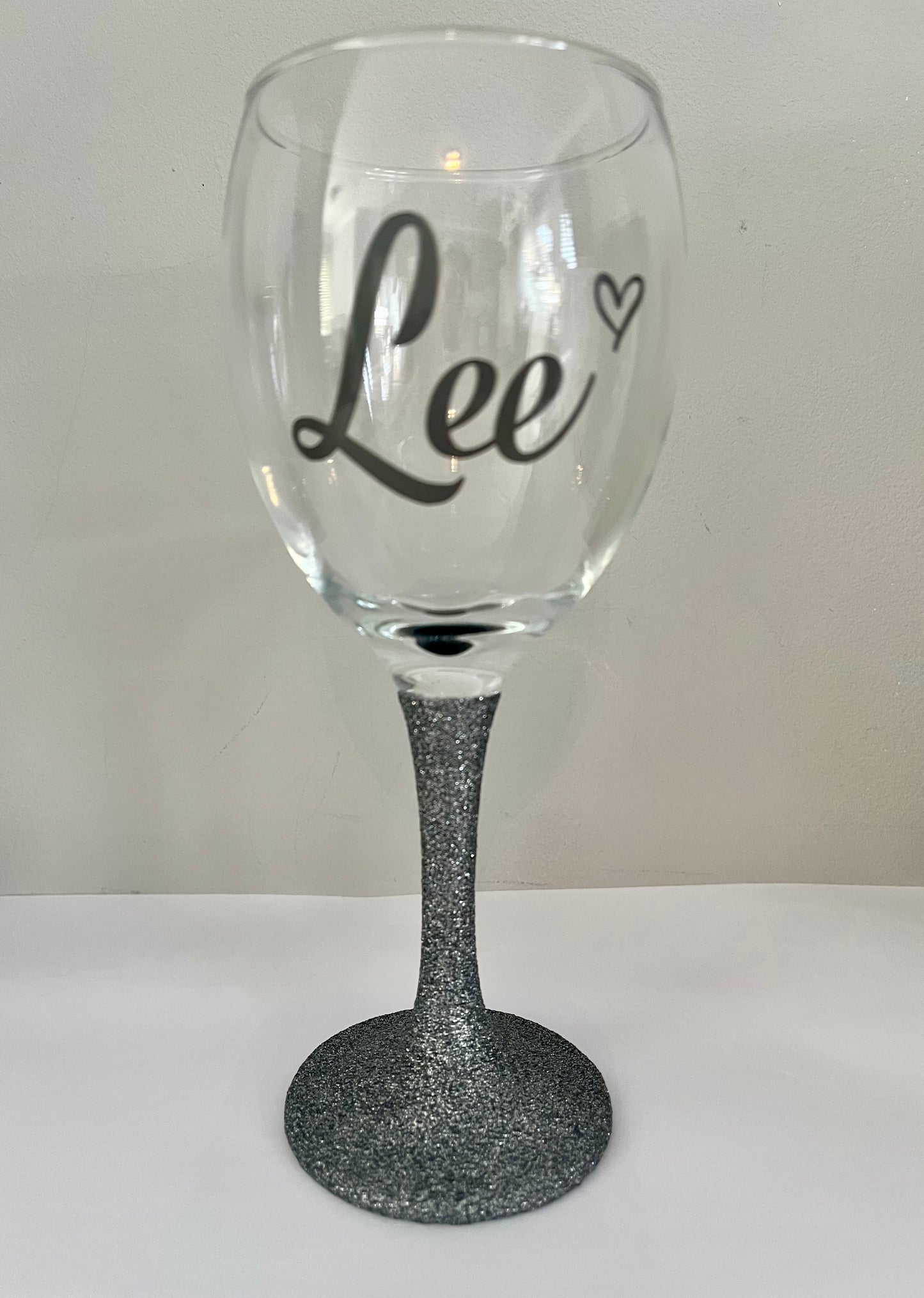 Personalised Standard Glitter Glass