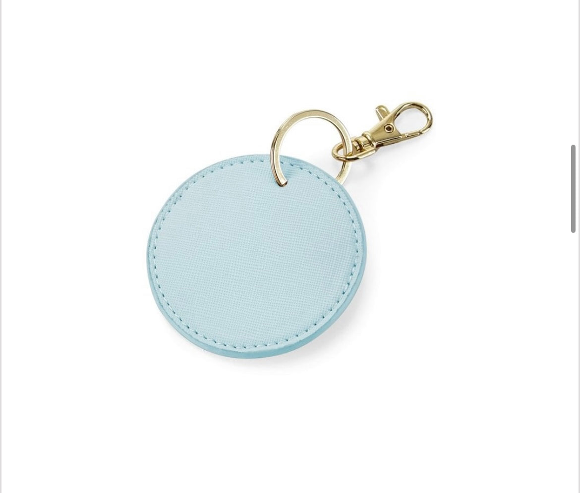 Personalised Scroll Circle Keyclip