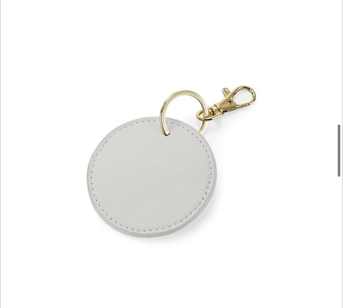 Personalised Scroll Circle Keyclip