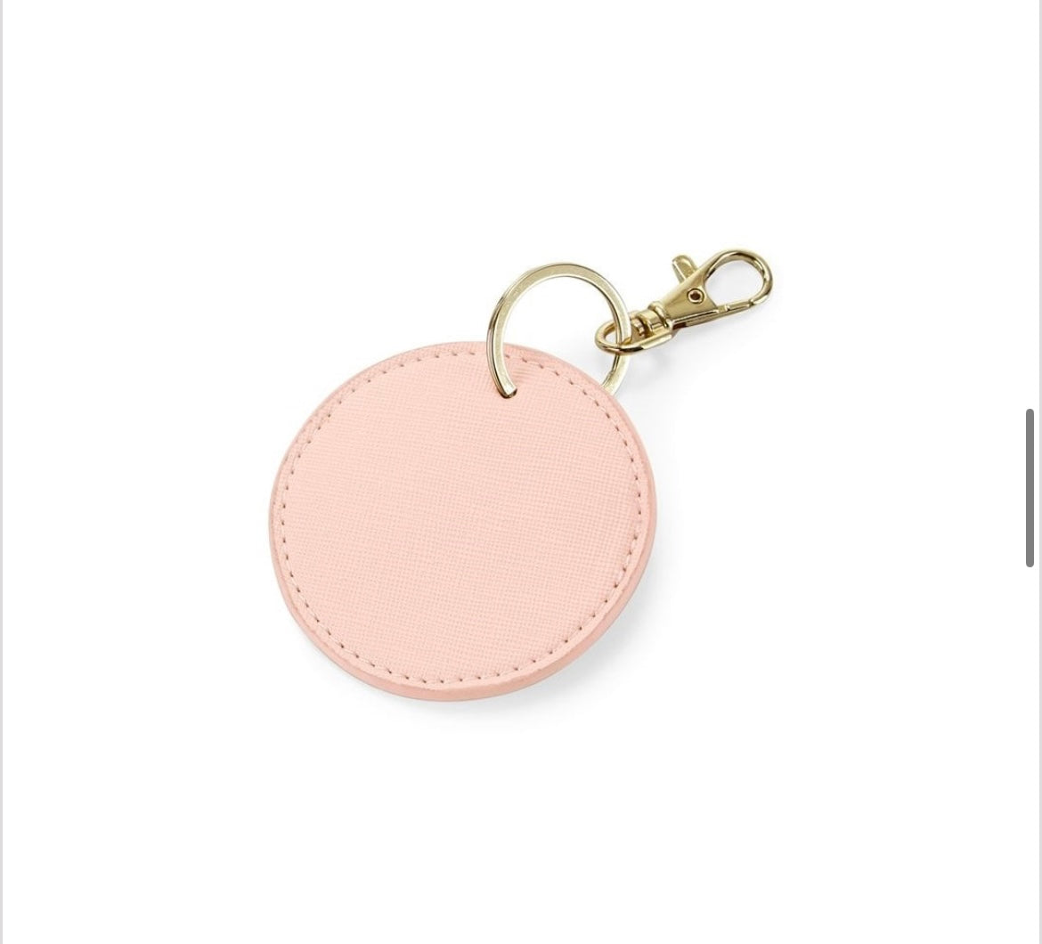 Personalised Scroll Circle Keyclip