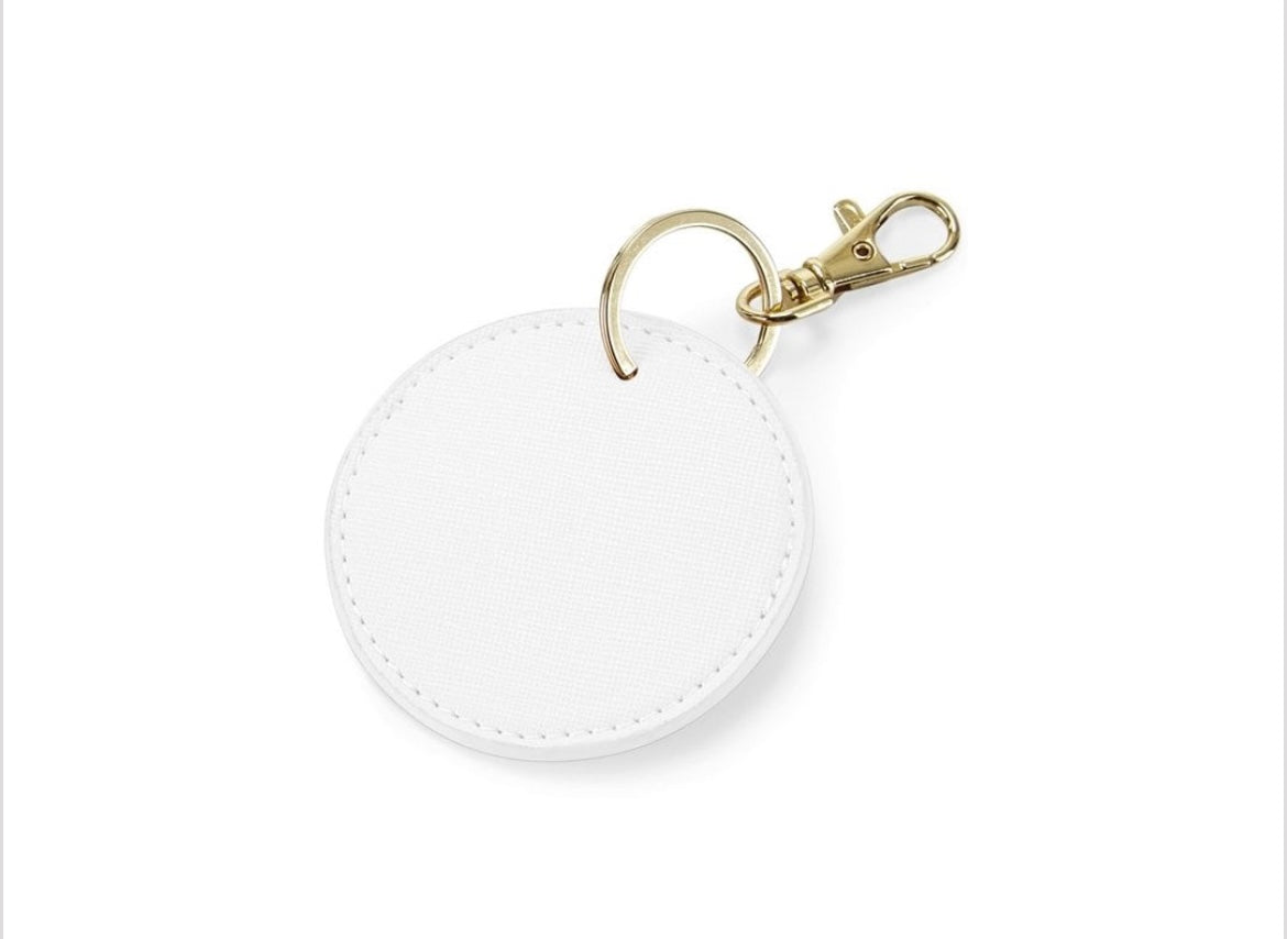 Personalised Scroll Circle Keyclip