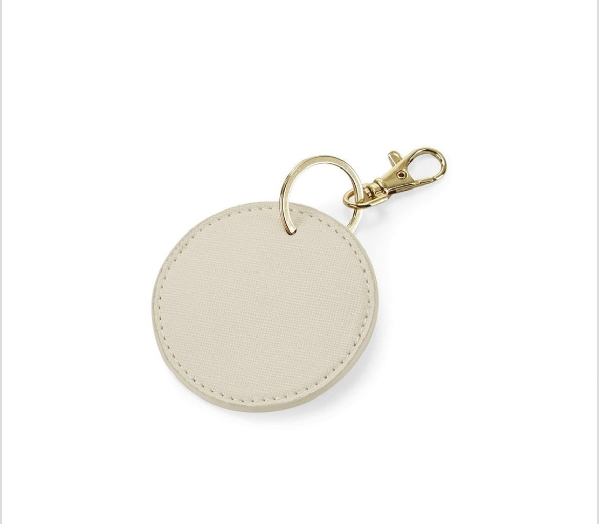 Personalised Scroll Circle Keyclip